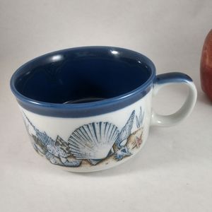 Otagiri Japan soup mug beach sea shells